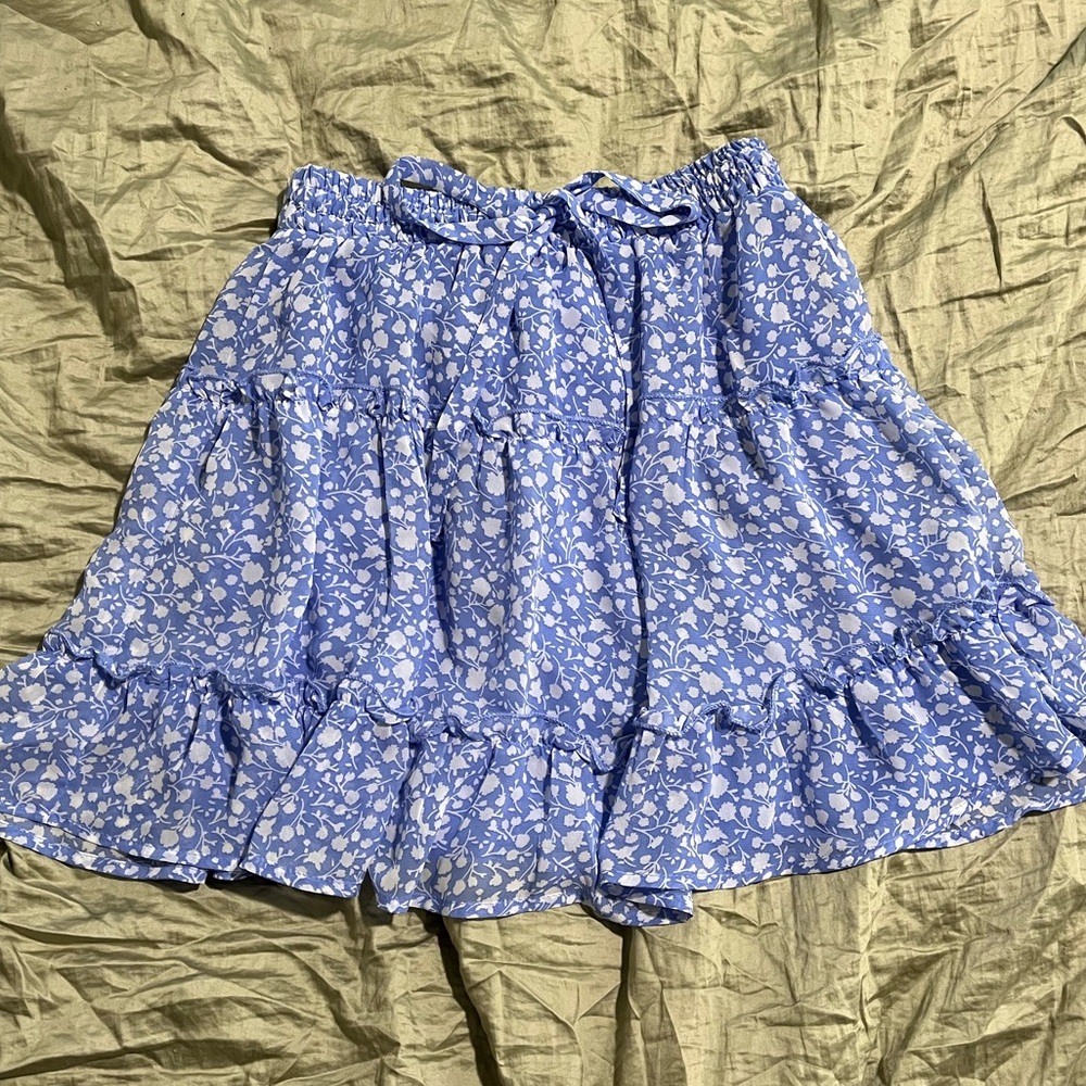 blue floral mini skirt size xs from sienna sky